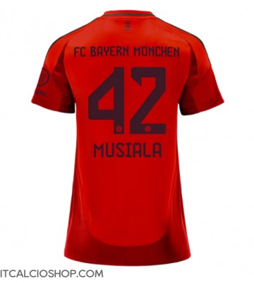 Bayern Munich Jamal Musiala #42 Prima Maglia Femmina 2024-25 Manica Corta